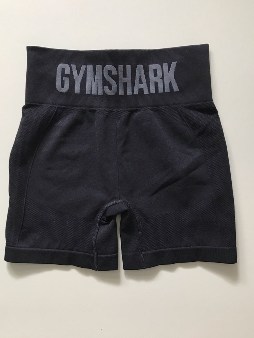 Gymshark Black High-Rise Training Shorts with Logo Waistband